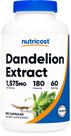 Suplemento Nutricost Extrato de Dente-de-Leão 1575mg 180 cápsulas