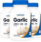 Suplemento Nutricost Garlic 1000mg 240 cápsulas gelatinosas (3 frascos)