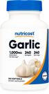 Suplemento Nutricost Garlic 1000mg 240 cápsulas gelatinosas sem glúten