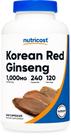 Suplemento Nutricost Ginseng coreano 1000mg 240 cápsulas