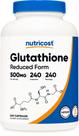 Suplemento Nutricost Glutationa em cápsulas 500 mg 240 porções