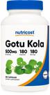 Suplemento Nutricost Gotu Kola 500mg 180 cápsulas