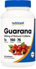 Suplemento Nutricost Guarana 150 cápsulas vegetarianas 1000mg