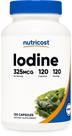 Suplemento Nutricost Iodo 325mcg 120 cápsulas vegetarianas