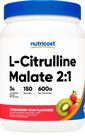Suplemento Nutricost L-Citrulina Malato 2:1 (600g) - Sabor Morango