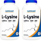 Suplemento Nutricost L-Lisina 500 mg (porção de 1000 mg), 500 cápsulas