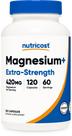 Suplemento Nutricost Magnesium+ Extra Strength - 420mg (120 Cápsulas)