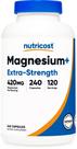 Suplemento Nutricost Magnesium+ Extra Strength - 420mg, 240 Cápsulas