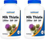 Suplemento Nutricost Milk Thistle 250 mg 240 cápsulas (pacote com 2)