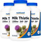 Suplemento Nutricost Milk Thistle 250 mg 240 cápsulas (pacote com 3)