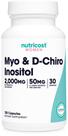 Suplemento Nutricost Myo-Inositol e D-Chiro-Inositol - 2000mg