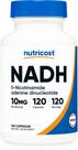 Suplemento Nutricost NADH 10 mg 120 cápsulas B-nicotinamida