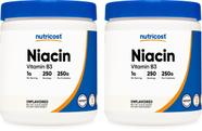 Suplemento Nutricost Niacina Vitamina B3 em pó 250g (pacote com 2)