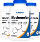Suplemento Nutricost Niacinamida (Vitamina B3) 500 mg 240 cápsulas