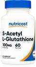 Suplemento Nutricost S-Acetil L-Glutationa 100mg 60 cápsulas