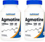 Suplemento Nutricost Sulfato de Agmatina 1000 mg 120 cápsulas x2