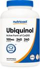 Suplemento Nutricost Ubiquinol 100mg 240 Cápsulas Gelatinosas