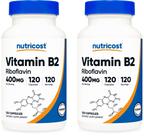 Suplemento Nutricost Vitamina B2 (Riboflavina) 400 mg 120 cápsulas Suplemento Nutricost Vitamina B2 (Riboflavina) 400 mg 120 cápsulas