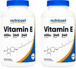 Suplemento Nutricost Vitamina E 400 UI 240 cápsulas