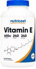 Suplemento Nutricost Vitamina E 400 UI - 240 Cápsulas