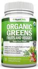 Suplemento NutriOnn Organic Super Greens em cápsulas 120 unidades
