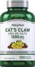 Suplemento Piping Rock Cat's Claw em cápsulas 1000 mg 200 unidades