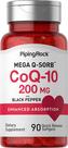 Suplemento Piping Rock CoQ10 200 mg 90 cápsulas de pimenta preta