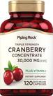 Suplemento Piping Rock Cranberry 30.000 mg 120 cápsulas com vitamina C