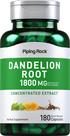 Suplemento Piping Rock Dandelion Root 1800 mg 180 cápsulas