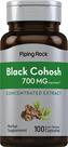 Suplemento Piping Rock Extrato de Raiz de Cohosh Preto 700mg 100 Cápsulas