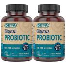 Suplemento probiótico vegano DEVA com prebióticos FOS 90 cápsulas