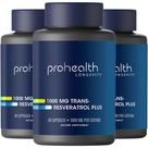 Suplemento ProHealth Trans-Resveratrol 1.000 mg 60 cápsulas x3