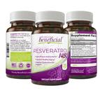 Suplemento PURAMENTE benéfico: RESVERATROL1450, fornecimento de 90 dias
