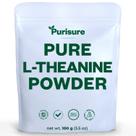 Suplemento Purisure L-Theanine Powder 100g para relaxamento