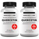 Suplemento Research Labs de alta absorção de quercetina com bromelaína