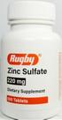 Suplemento Rugby de Zinco (220mg) - 100 Comprimidos