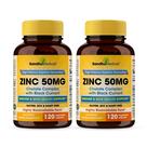 Suplemento SANDHUHERBALS Zinc 50 mg com groselha preta 120 cápsulas x2