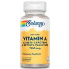 Suplemento SOLARAY de vitamina A em forma seca de 25.000 UI 60 cápsulas