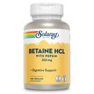 Suplemento SOLARAY HCl com pepsina 250 mg 180 cápsulas