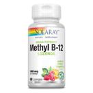Suplemento Solaray Metil B12 Lozenge Sabor Limão - 5000 mcg (60 unidades)