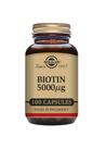 Suplemento Solgar Biotina 5000mcg - 100 Cápsulas Vegetais para Cabelo e Pele