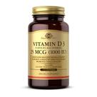 Suplemento Solgar de Vitamina D3 25mcg (1000 UI) 250 Cápsulas Gelatinosas
