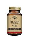 Suplemento Solgar Folate 666mcg DFE (ácido fólico 400mcg) 250 comprimidos