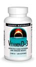 Suplemento Source Naturals Vitamina D-3 2000 UI 200 Cápsulas Gelatinosas