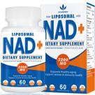 Suplemento Spliferkou, Lipossomal de NAD 2200 mg 60 Cápsulas, Enriquecido com Resveratrol, Alta Absorção