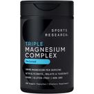Suplemento Sports Research Complexo Triplo de Magnésio 300 mg Suplemento Sports Research Complexo Triplo de Magnésio 300 mg