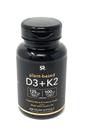 Suplemento Sports Research Vitamina D3 K2 5000UI/100mcg 160 cápsulas gelatinosas Suplemento Sports Research Vitamina D3 K2 5000UI/100mcg 160 cápsulas gelatinosas