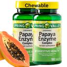 Suplemento Spring Valley Papaya Enzyme Chewable 360 comprimidos