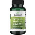 Suplemento Swanson Full Spectrum Turmeric Alho e Pimenta de Caiena