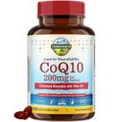 Suplemento Terranics CoQ10 200 mg 120 cápsulas blandas con aceite de oliva